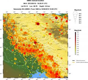 regional magnitude historical seismicity