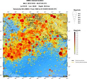 regional magnitude historical seismicity