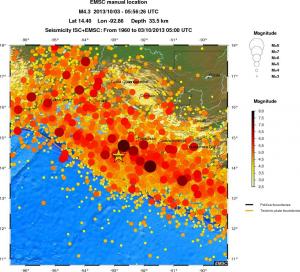 regional magnitude historical seismicity