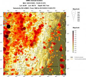 regional magnitude historical seismicity