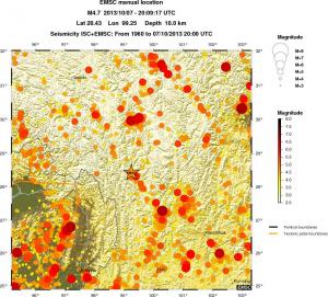 regional magnitude historical seismicity