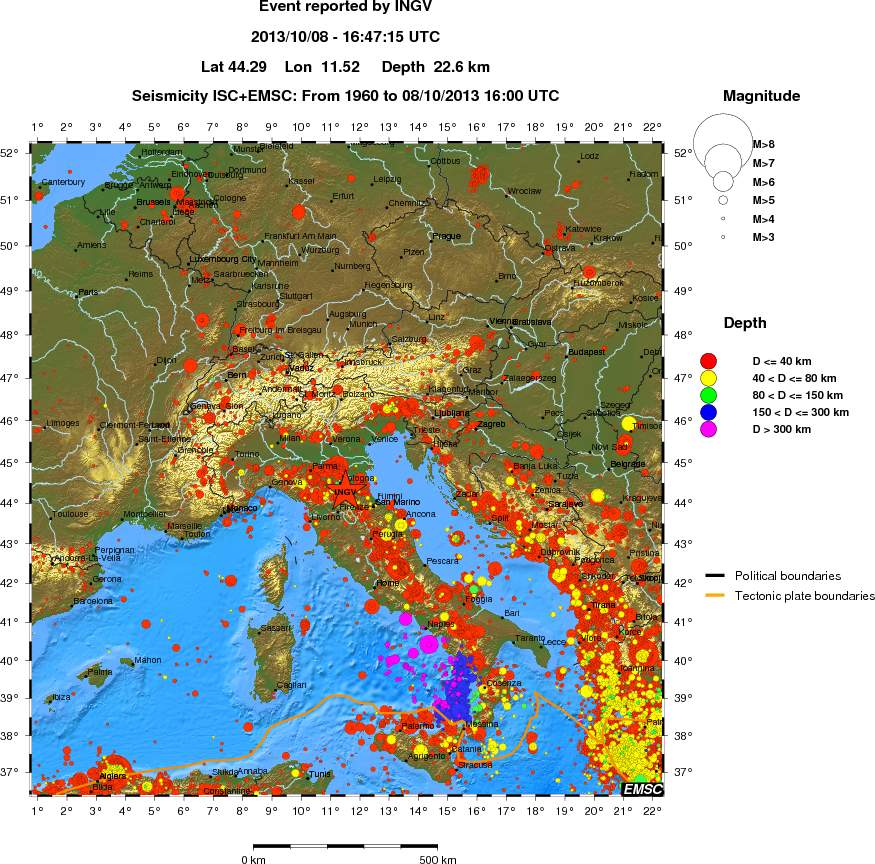 wide historical seismicity