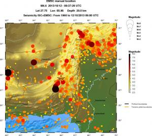 regional magnitude historical seismicity