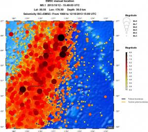 regional magnitude historical seismicity