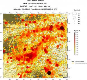 regional magnitude historical seismicity