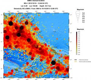 regional magnitude historical seismicity