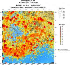 regional magnitude historical seismicity