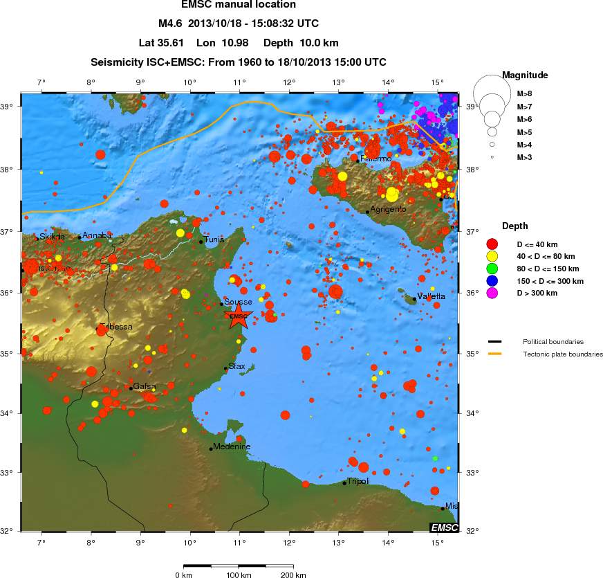 regional historical seismicity