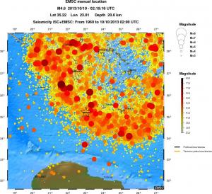 regional magnitude historical seismicity