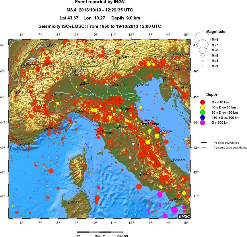 regional historical seismicity