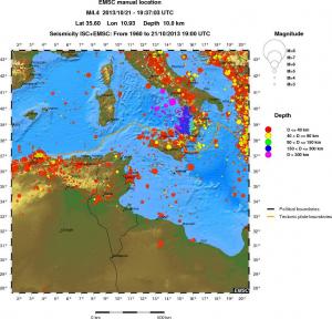 wide historical seismicity