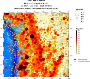 regional magnitude historical seismicity