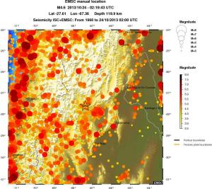 regional magnitude historical seismicity