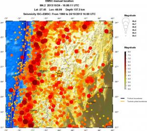 regional magnitude historical seismicity