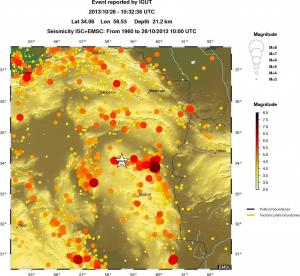 regional magnitude historical seismicity