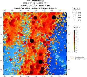 regional magnitude historical seismicity