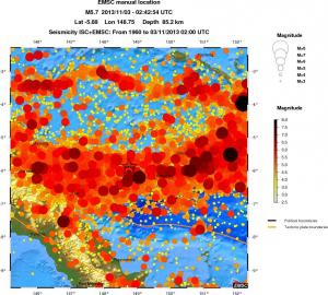 regional magnitude historical seismicity