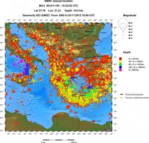 wide historical seismicity