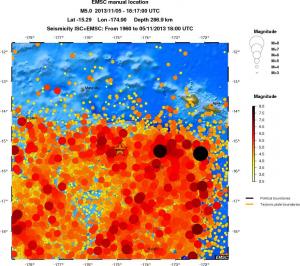 regional magnitude historical seismicity