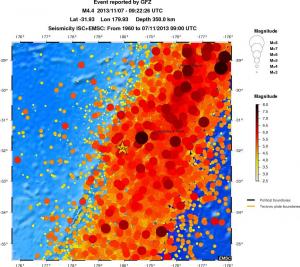 regional magnitude historical seismicity