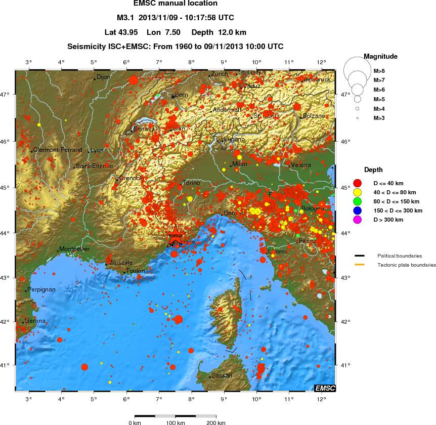 regional historical seismicity