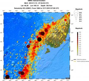 regional magnitude historical seismicity