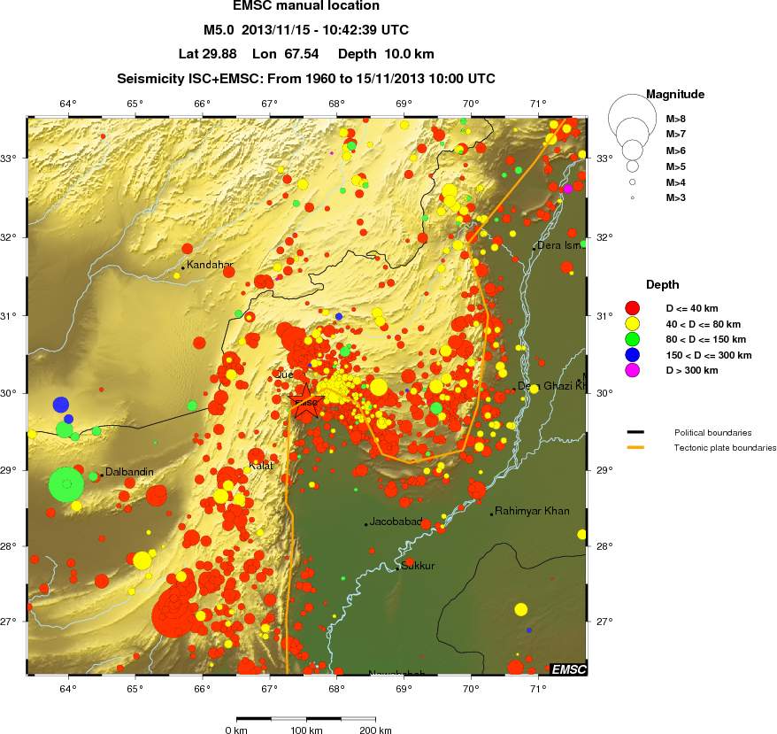 regional historical seismicity