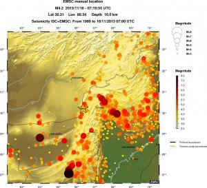 regional magnitude historical seismicity