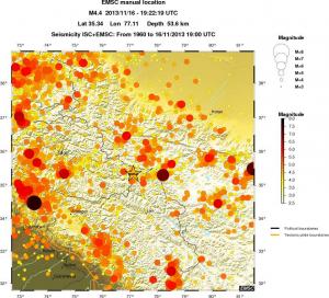 regional magnitude historical seismicity