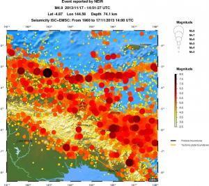 regional magnitude historical seismicity