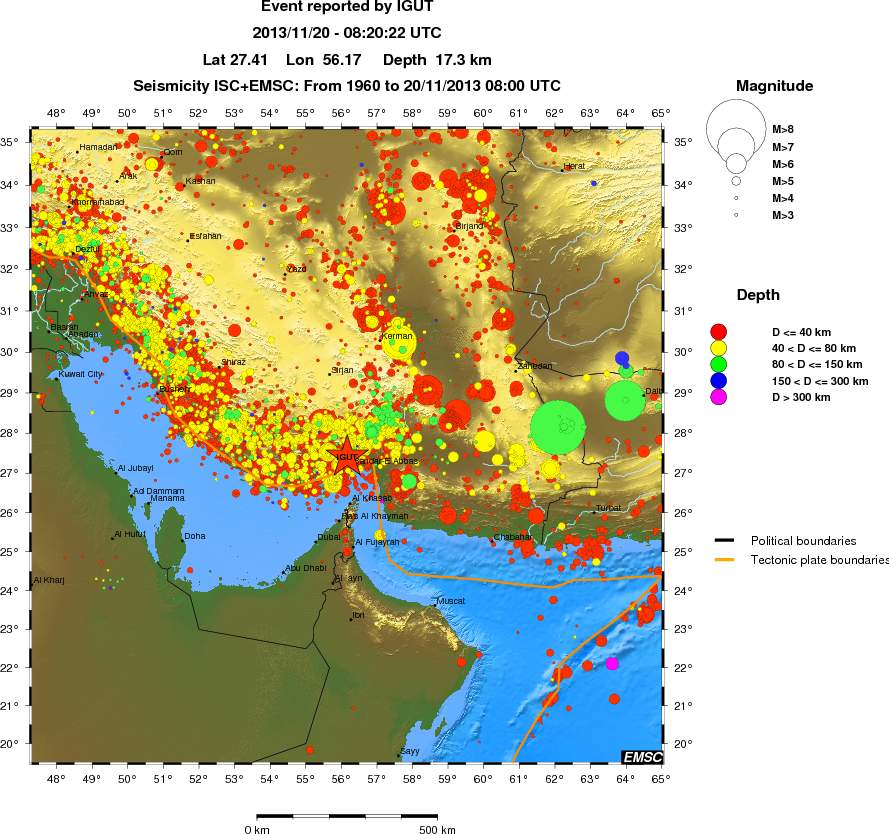 wide historical seismicity