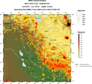 regional magnitude historical seismicity