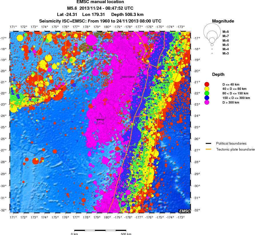 wide historical seismicity