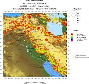 wide historical seismicity