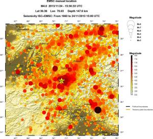 regional magnitude historical seismicity
