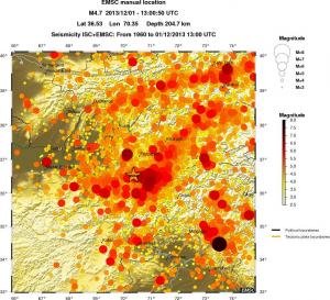 regional magnitude historical seismicity