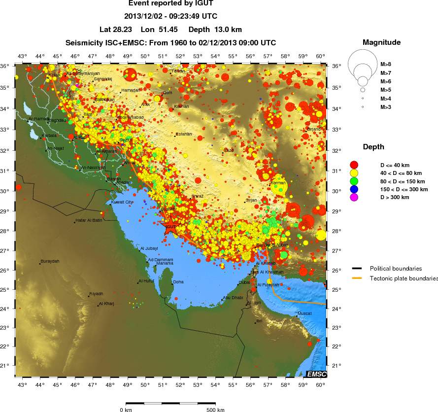 wide historical seismicity