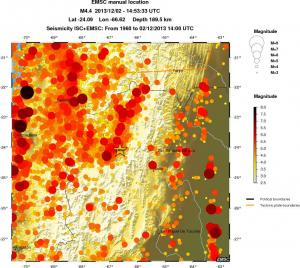 regional magnitude historical seismicity