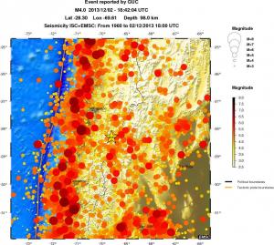 regional magnitude historical seismicity