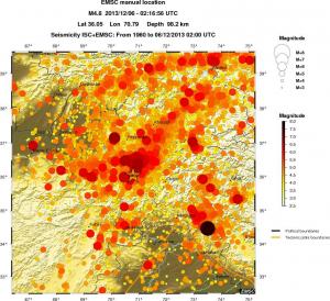 regional magnitude historical seismicity