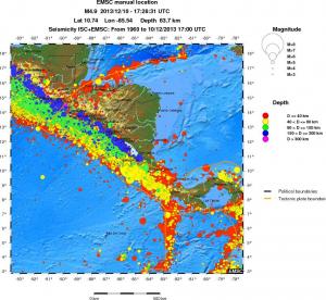 wide historical seismicity