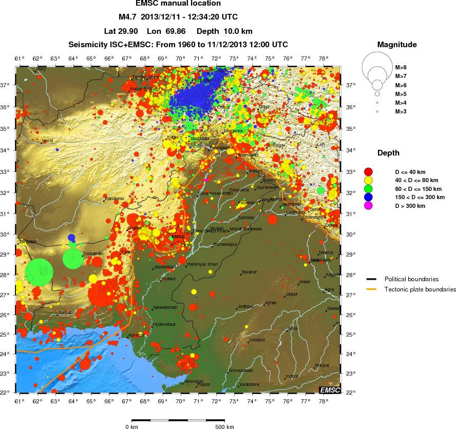 wide historical seismicity