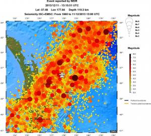 regional magnitude historical seismicity