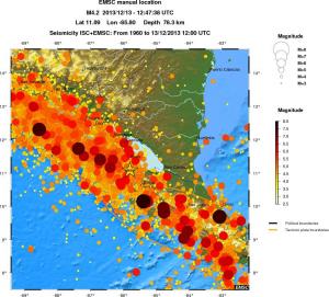 regional magnitude historical seismicity
