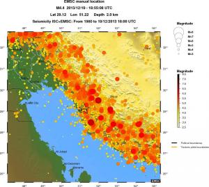 regional magnitude historical seismicity