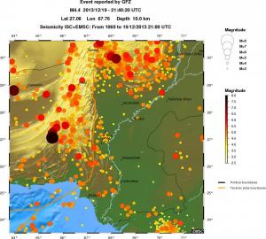 regional magnitude historical seismicity