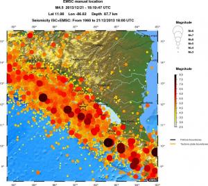 regional magnitude historical seismicity