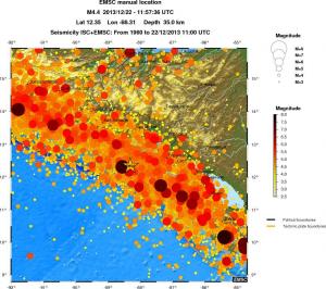 regional magnitude historical seismicity