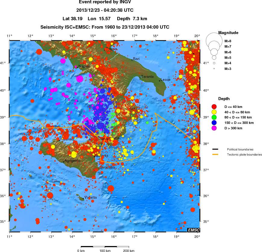 regional historical seismicity