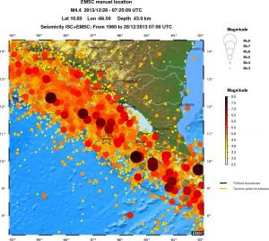 regional magnitude historical seismicity